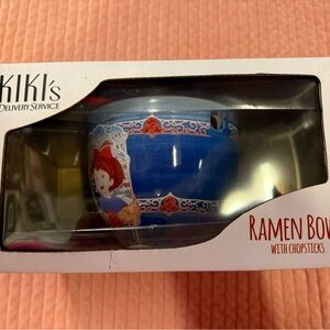 Brand New in Box Kiki's Delivery Service Ramen Bowl with Chopsticks